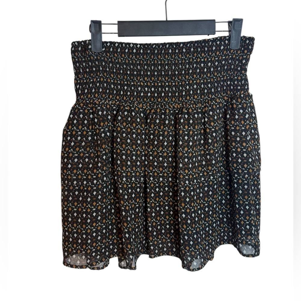 Old Navy Brown Patterned Y2K Tiered Mini Skirt
